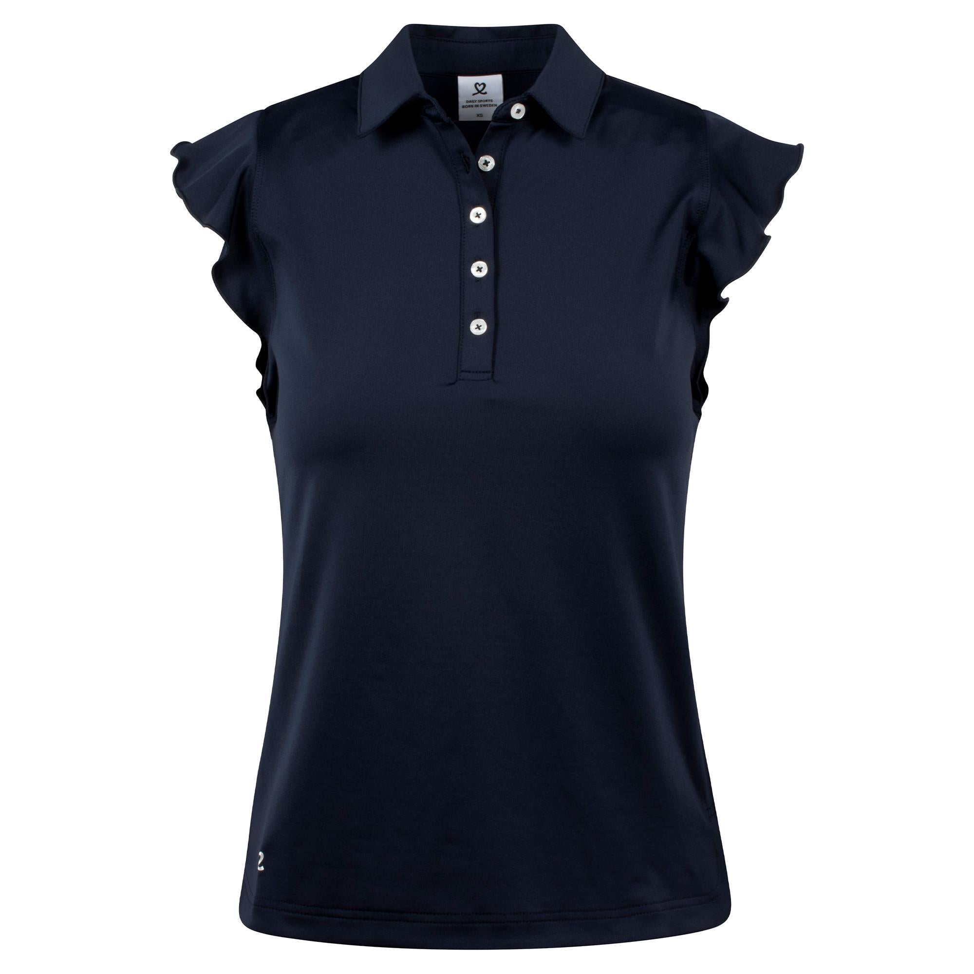Daily Sports Luxe Ladies Sleeveless Golf Polo Shirt Navy